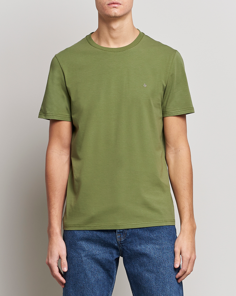 Herr | T-Shirts | Morris | James Crew Neck T-shirt Olive