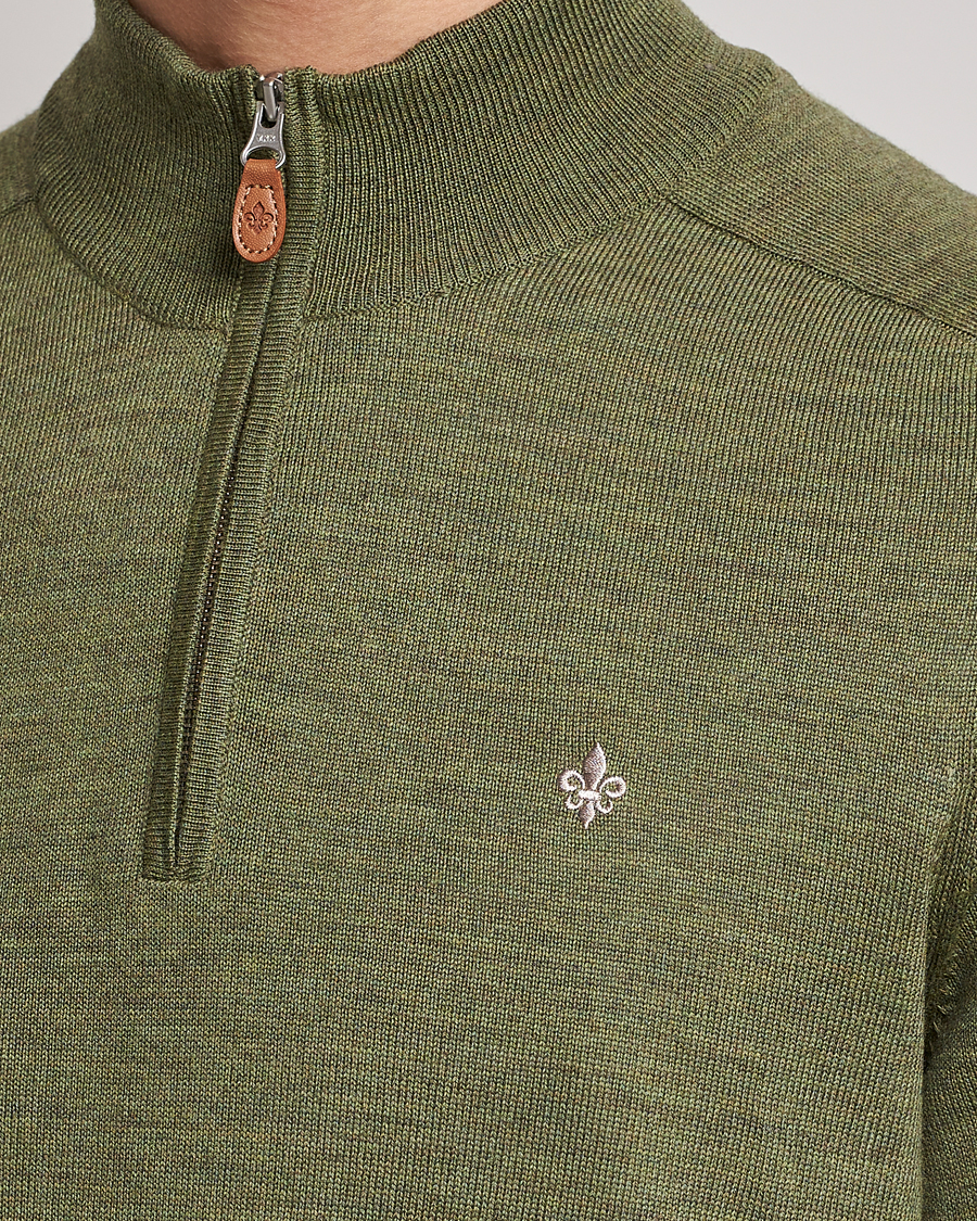 Herr | Tröjor | Morris | John Merino Half Zip Sage Green