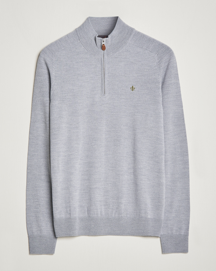 Herr | Tröjor | Morris | John Merino Half Zip Grey