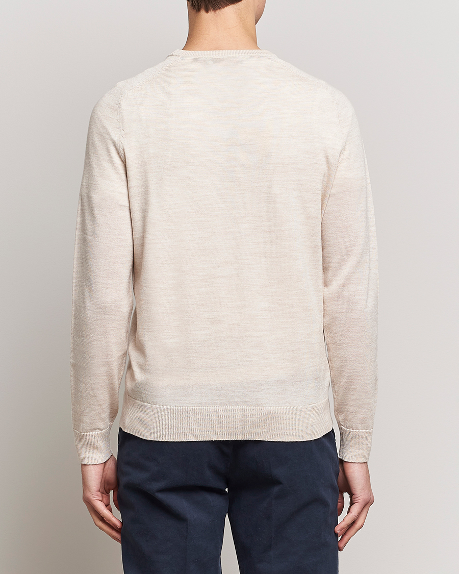 Herr | Tröjor | Morris | Merino Crew Neck Pullover Ecru