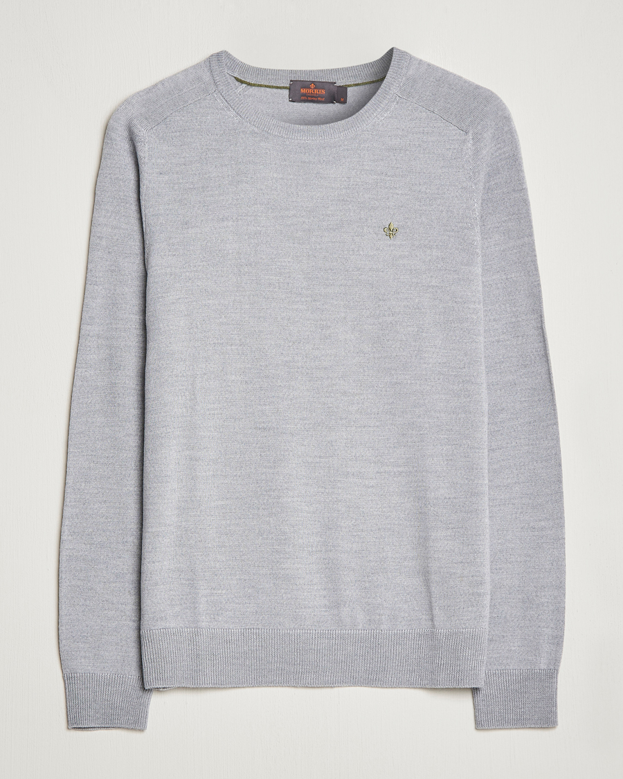 Herr | Tröjor | Morris | Merino Crew Neck Pullover Grey