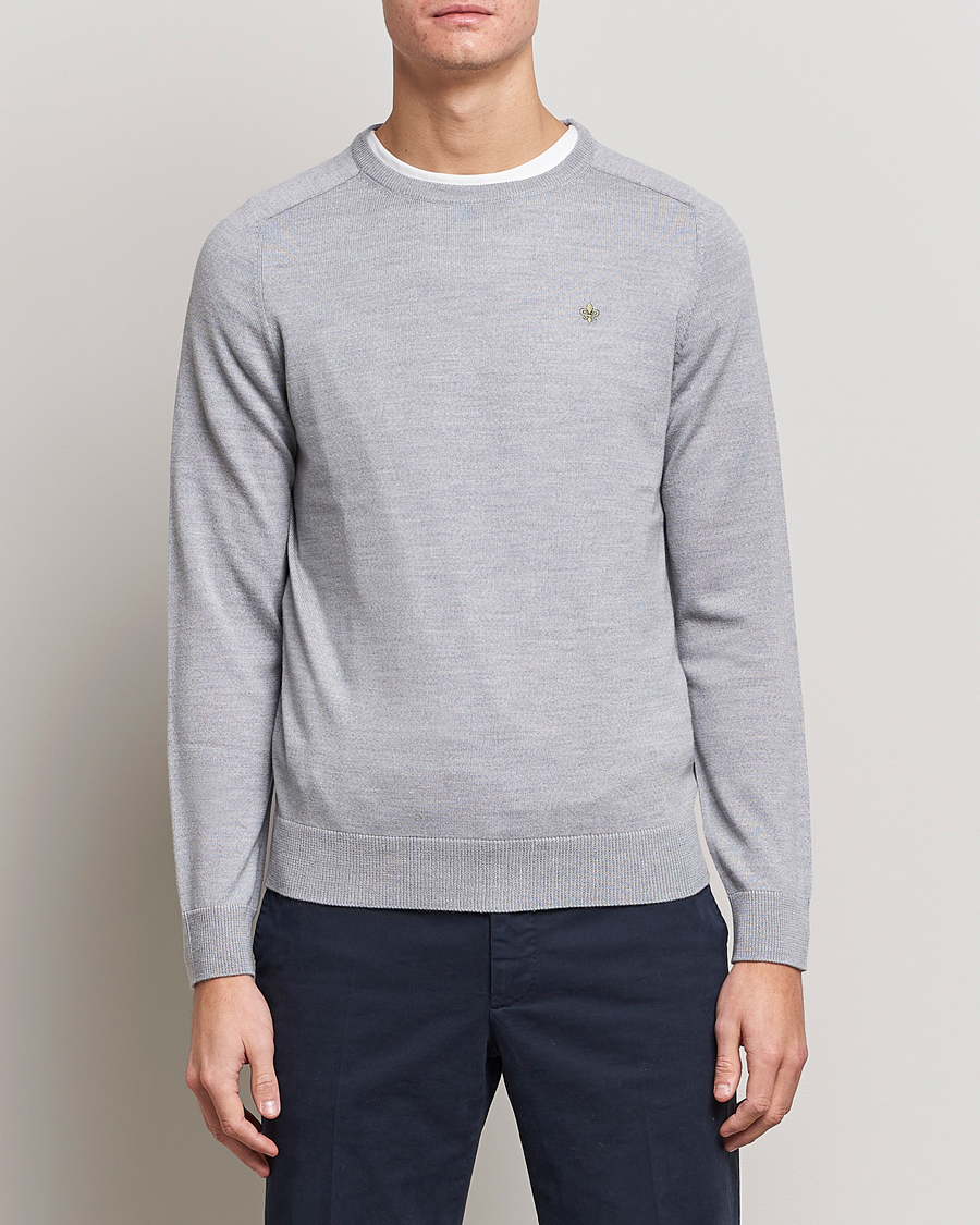 Herr | Tröjor | Morris | Merino Crew Neck Pullover Grey