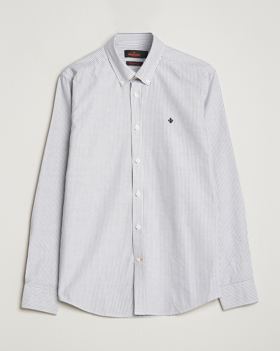 Herr | Skjortor | Morris | Douglas Oxford Striped Shirt Blue