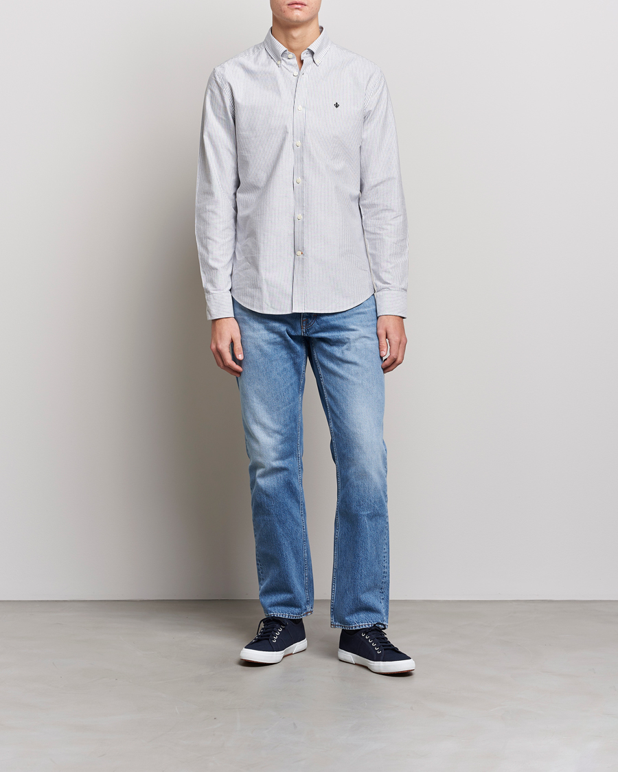Herr | Skjortor | Morris | Douglas Oxford Striped Shirt Blue