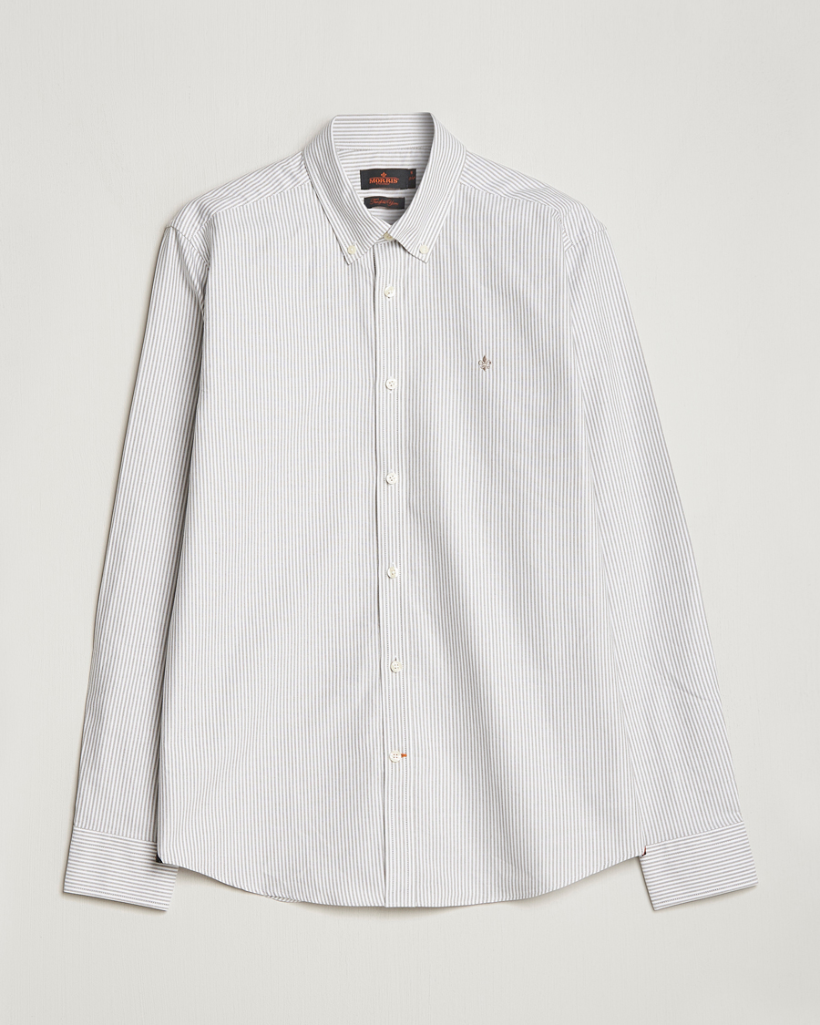 Herr | Skjortor | Morris | Douglas Striped Oxford Brown