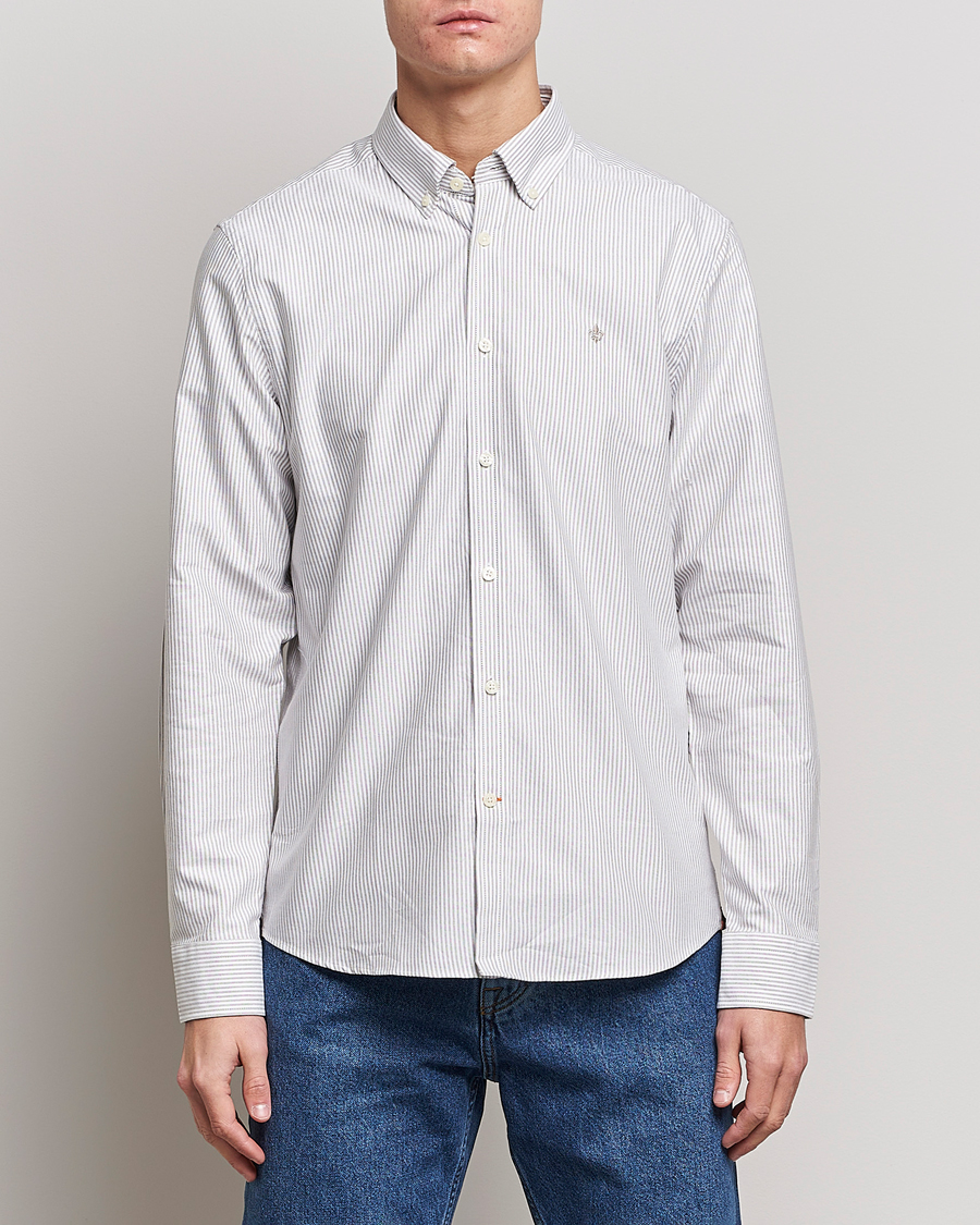 Herr | Skjortor | Morris | Douglas Striped Oxford Brown