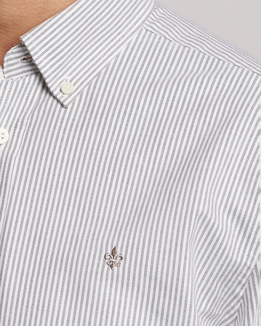 Herr | Skjortor | Morris | Douglas Striped Oxford Brown
