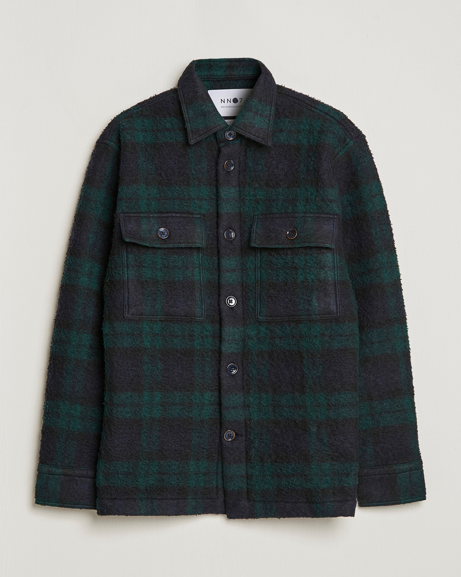 Herr | Jackor | NN07 | Soren Blackwatch Checked Jacket Navy/Green