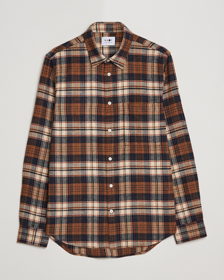 Herr | Skjortor | NN07 | Arne Brushed Cotton Checked Shirt Multi