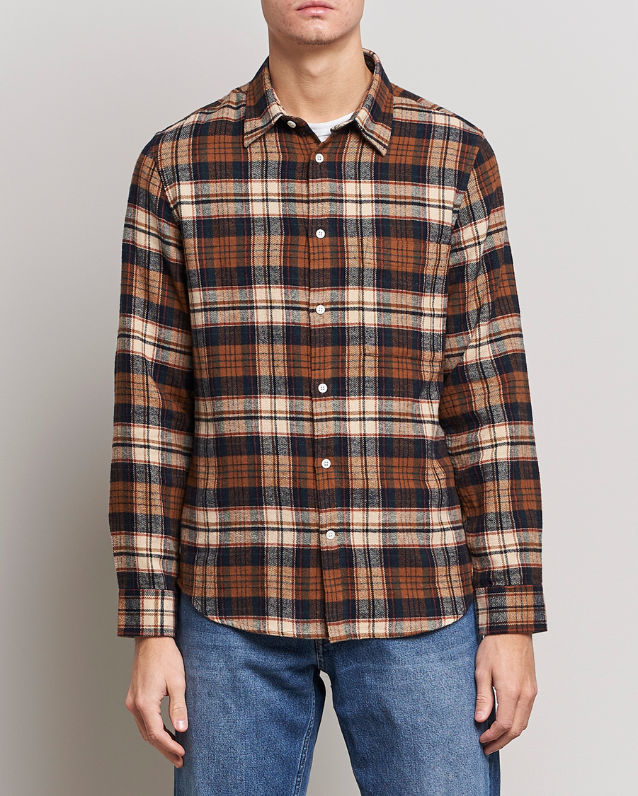 Herr | Skjortor | NN07 | Arne Brushed Cotton Checked Shirt Multi