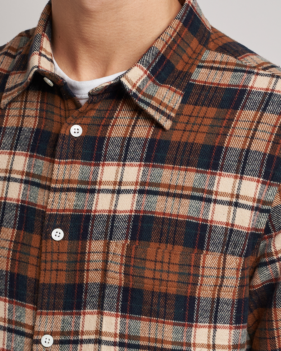 Herr | Skjortor | NN07 | Arne Brushed Cotton Checked Shirt Multi