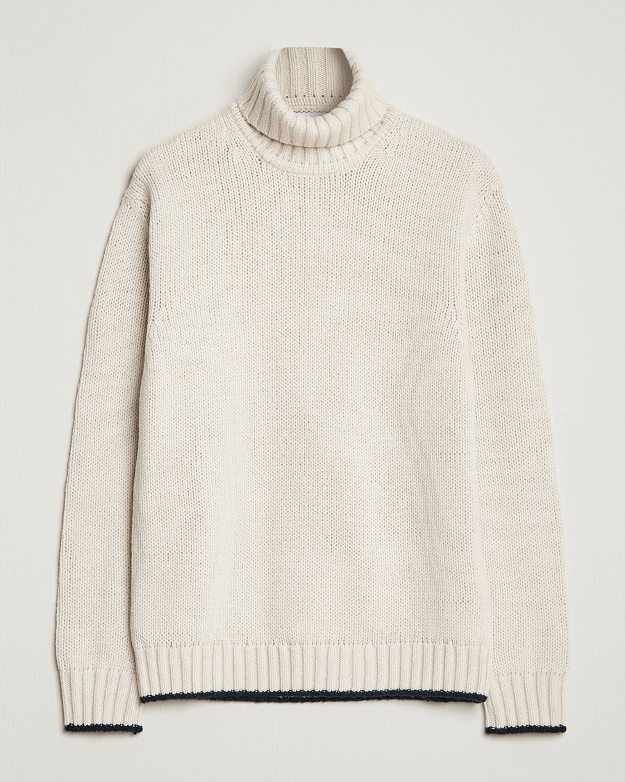 Herr | Tröjor | NN07 | Bert Knitted Rollneck Ecru