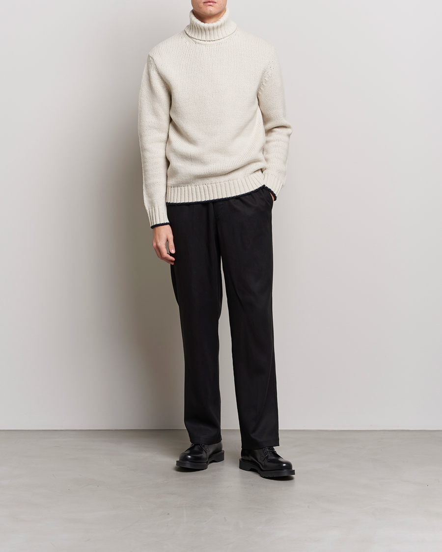 Herr | Tröjor | NN07 | Bert Knitted Rollneck Ecru