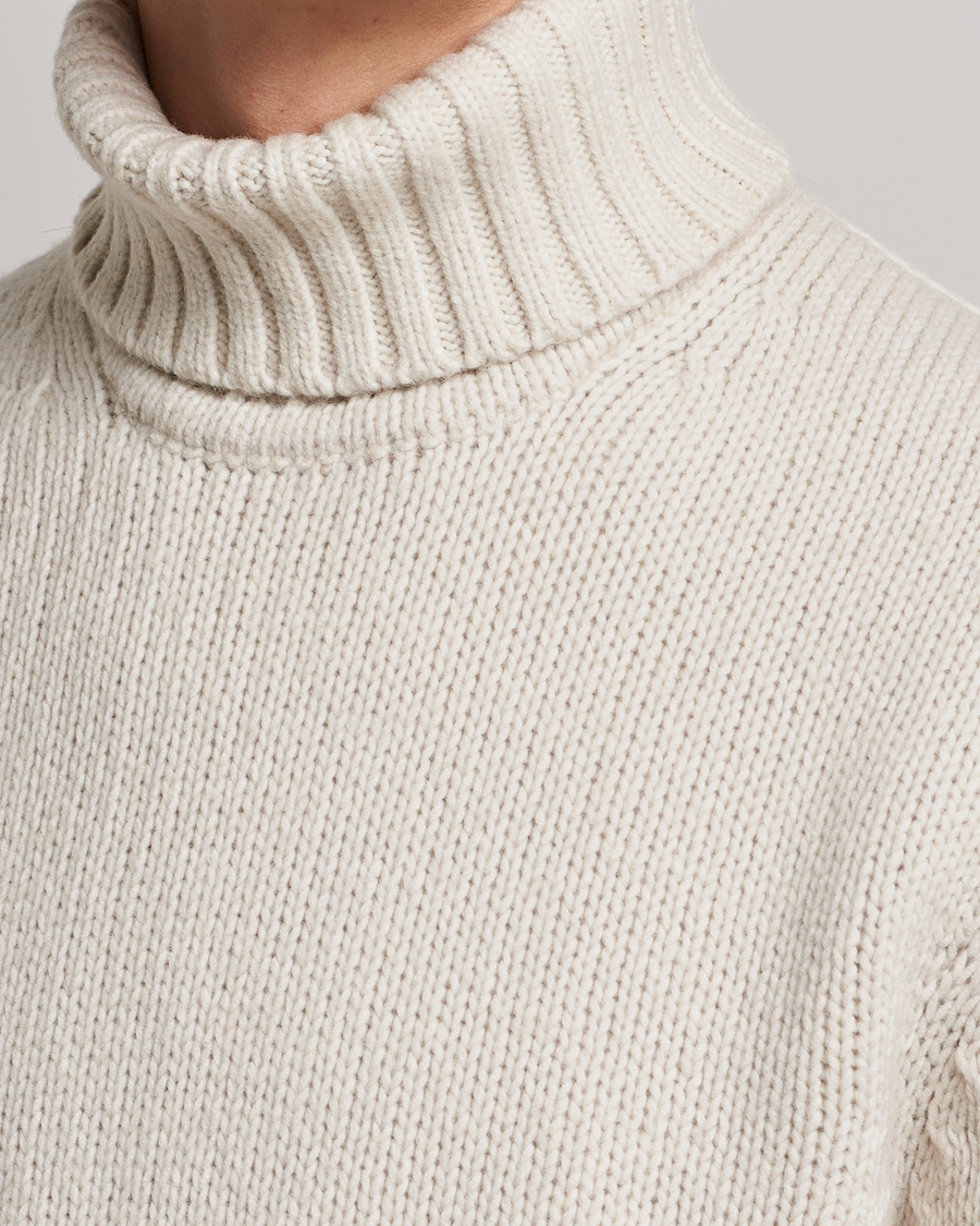 Herr | Tröjor | NN07 | Bert Knitted Rollneck Ecru