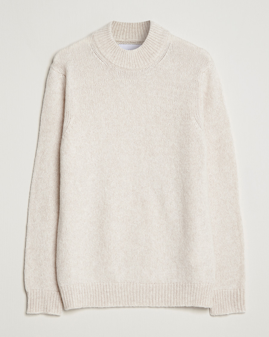 Herr | Tröjor | NN07 | Nick Mock Neck Sweater Oat