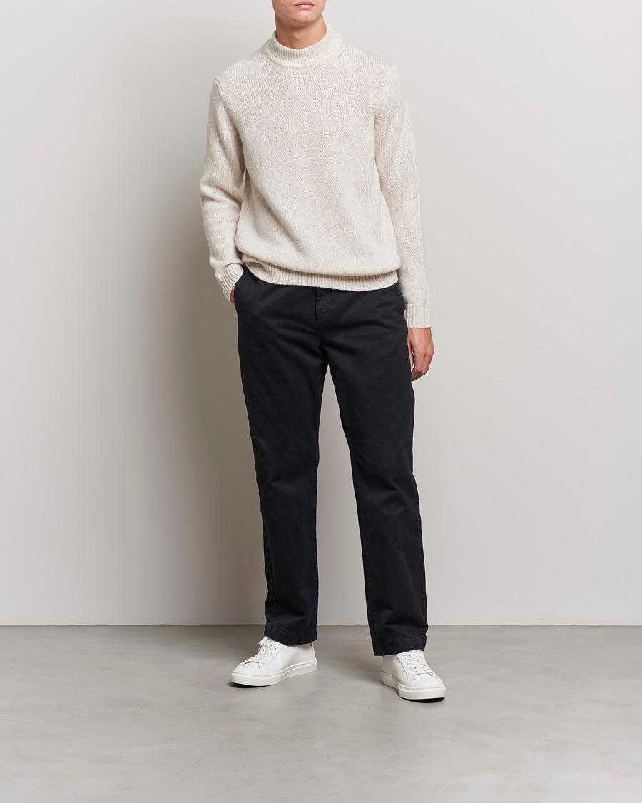 Herr | Tröjor | NN07 | Nick Mock Neck Sweater Oat