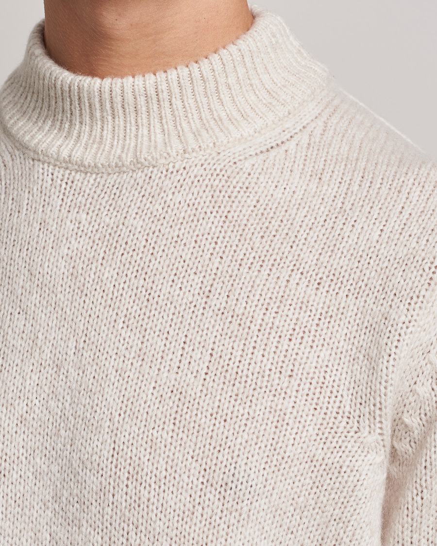 Herr | Tröjor | NN07 | Nick Mock Neck Sweater Oat