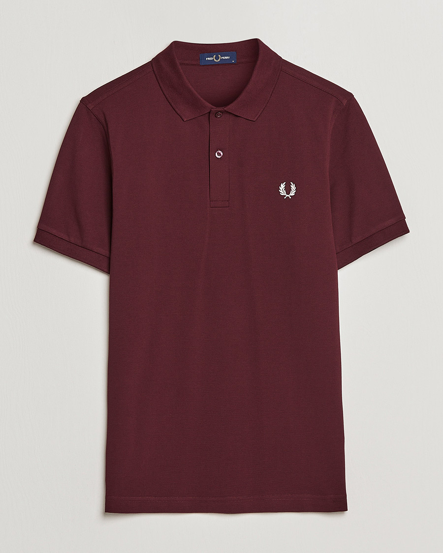 Herr | Pikéer | Fred Perry | Plain Polo Shirt Oxblood
