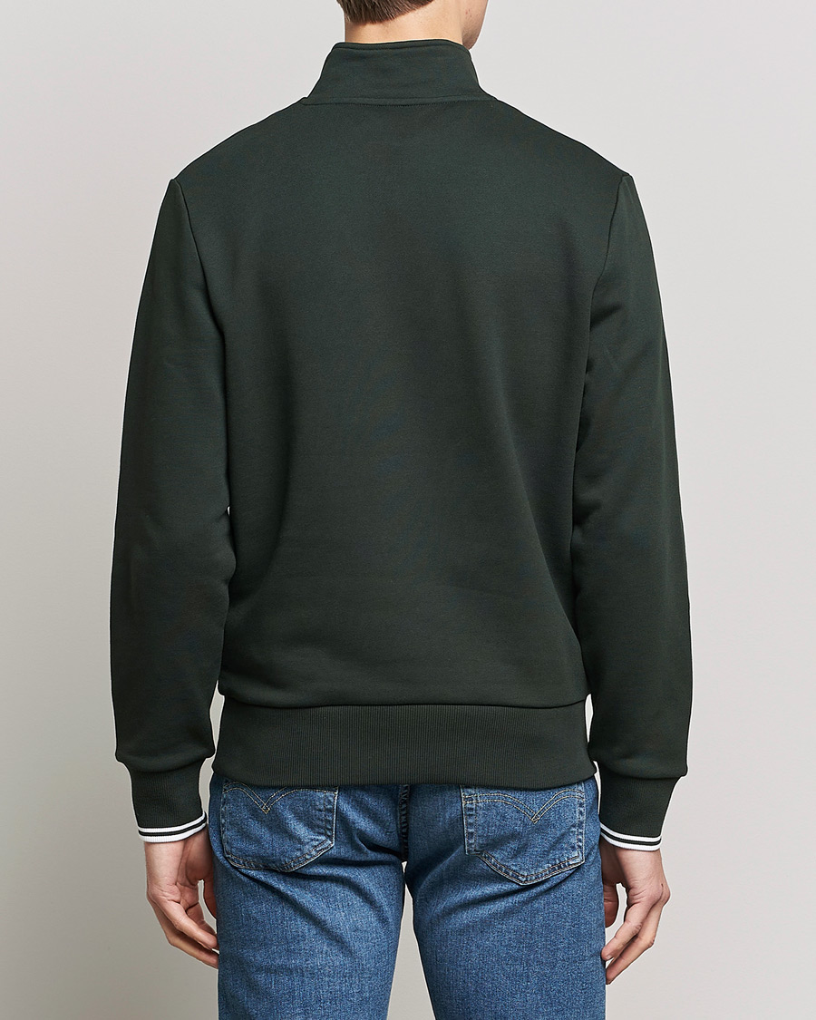 Herr | Tröjor | Fred Perry | Half Zip Sweatshirt Night Green