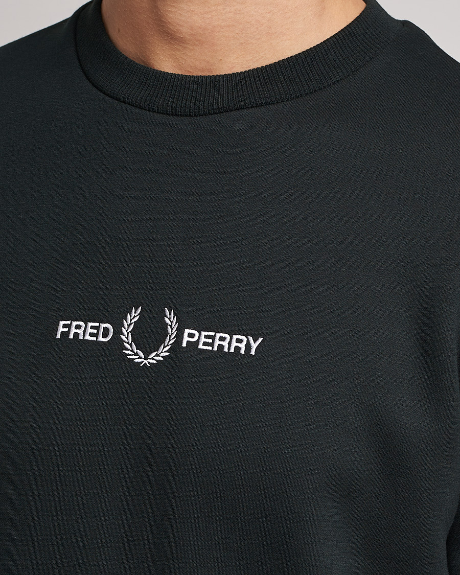 Herr | Tröjor | Fred Perry | Emboided Sweatshirt Night Green
