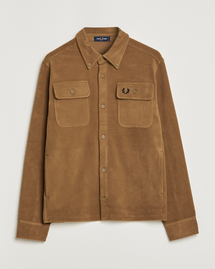 Herr | Skjortor | Fred Perry | Fleece Overshirt Shadded Stone