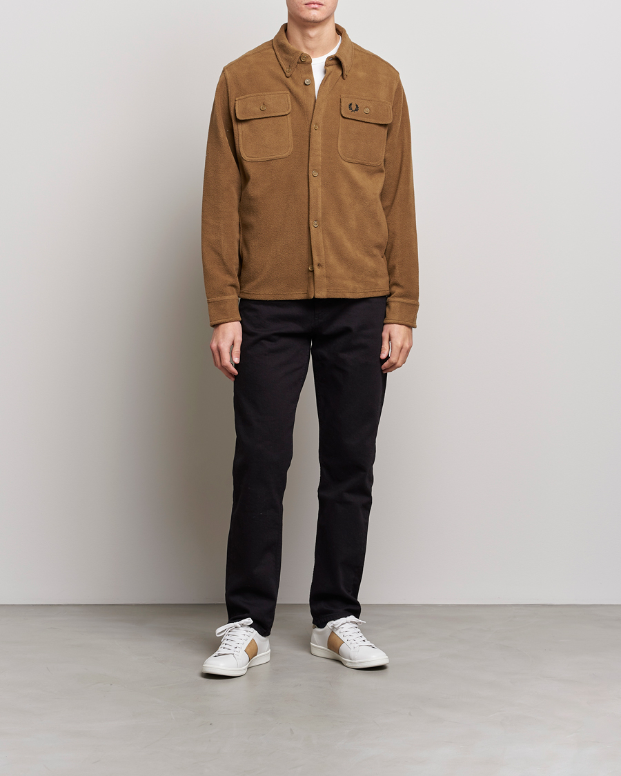 Herr | Skjortor | Fred Perry | Fleece Overshirt Shadded Stone