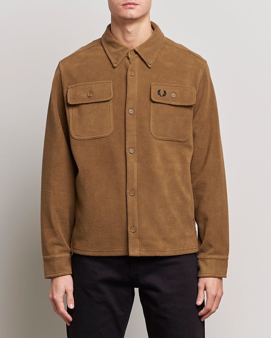 Herr | An overshirt occasion | Fred Perry | Fleece Overshirt Shadded Stone