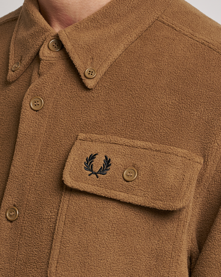 Herr | Skjortor | Fred Perry | Fleece Overshirt Shadded Stone