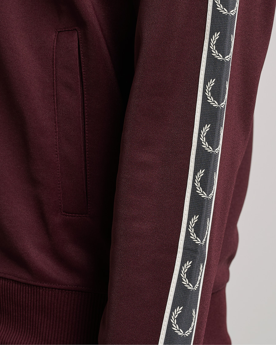 Herr | Tröjor | Fred Perry | Taped Track Jacket Oxblood