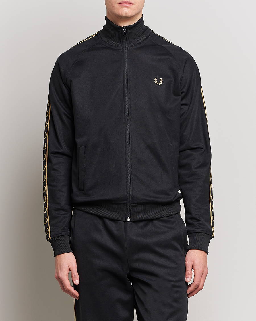 Herr | Tröjor | Fred Perry | Taped Track Jacket Black