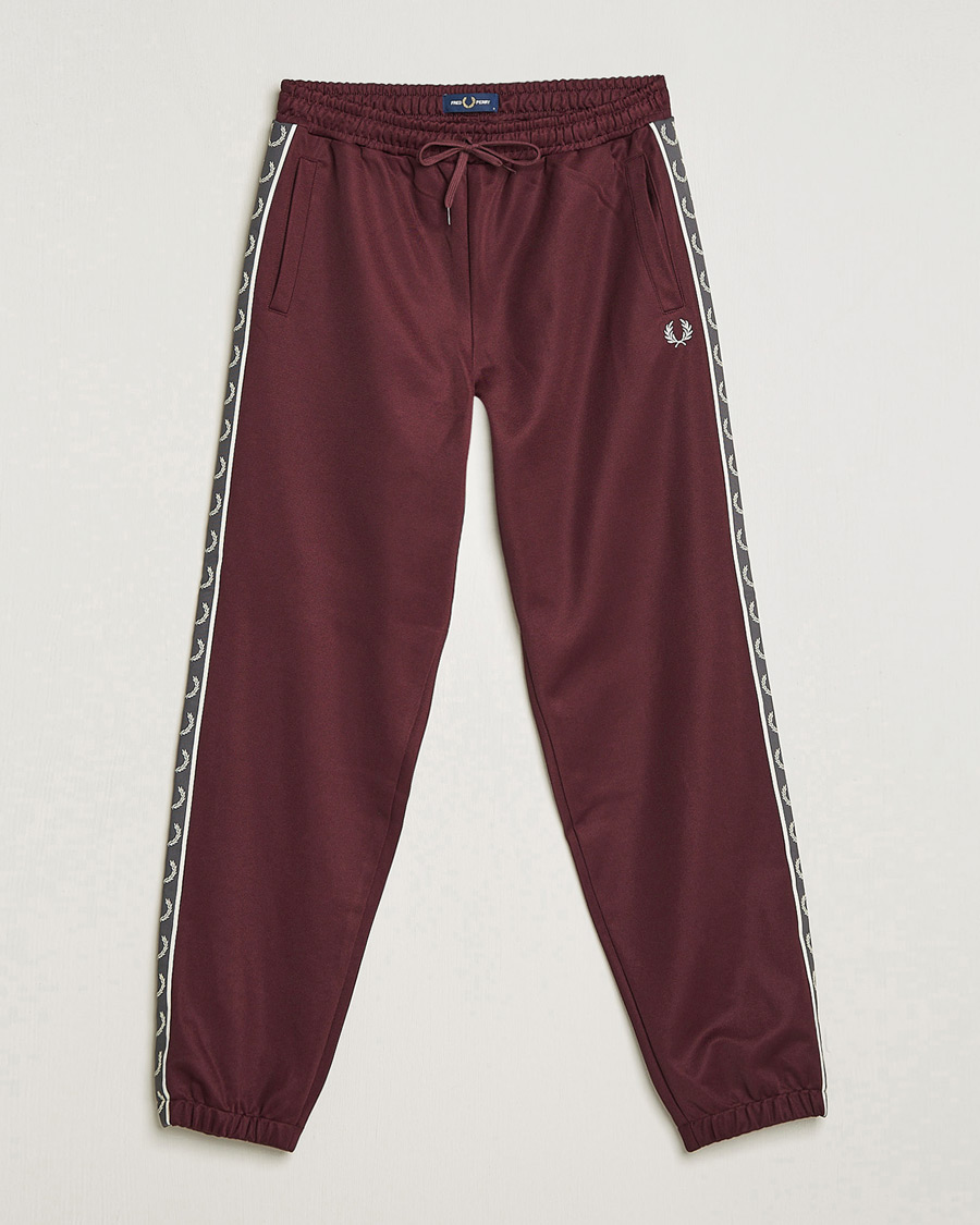 Herr | Byxor | Fred Perry | Taped Track Pants Oxblood