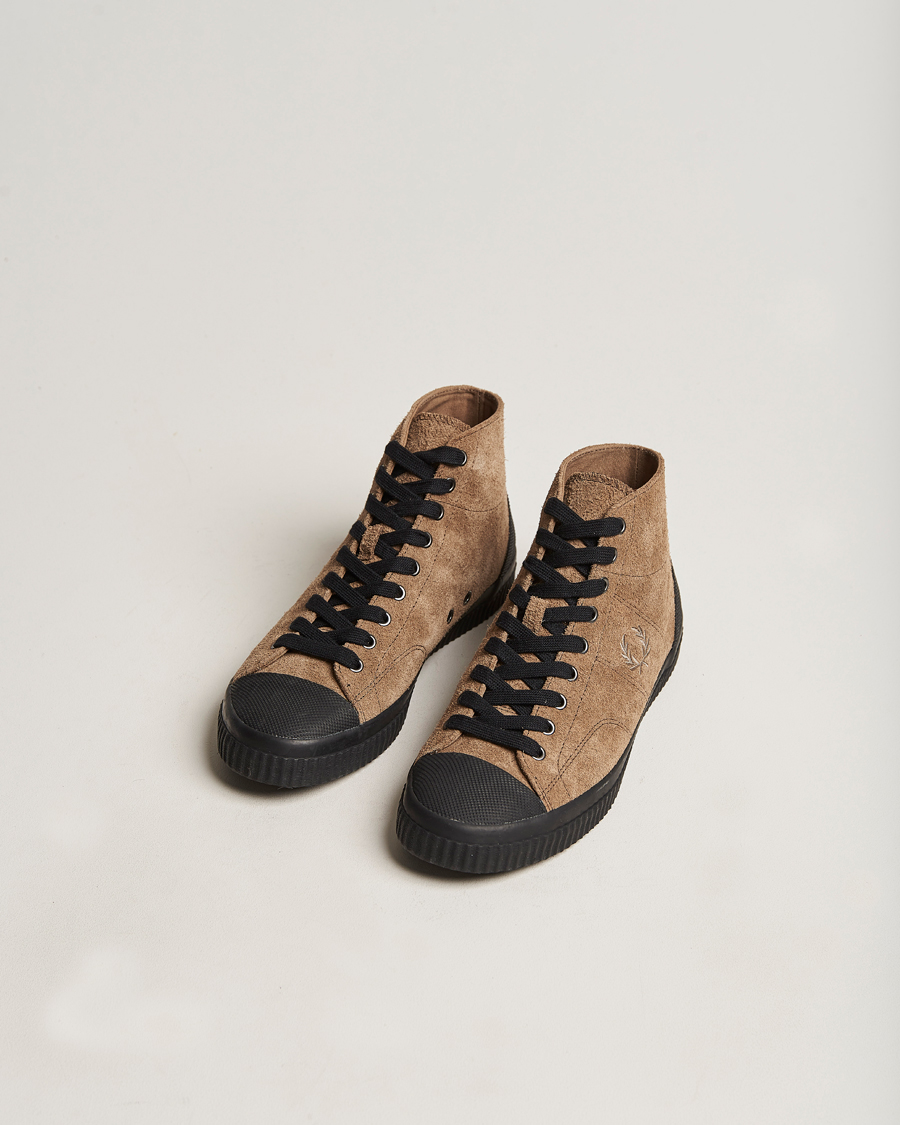 Herr | Fred Perry Huges Mid Suede Sneaker Bark | Fred Perry | Huges Mid Suede Sneaker Bark