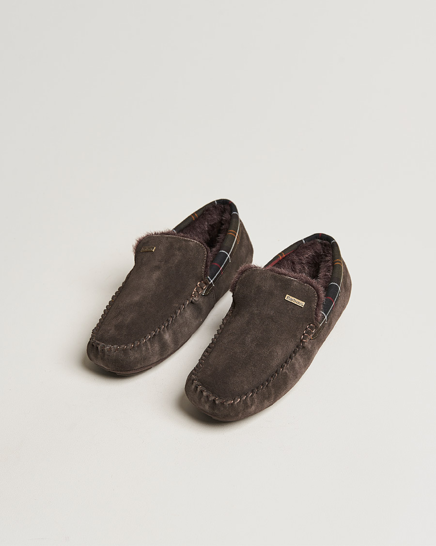 Herr | Sandaler & Tofflor | Barbour Lifestyle | Monty Indoor Car Shoe Brown Suede