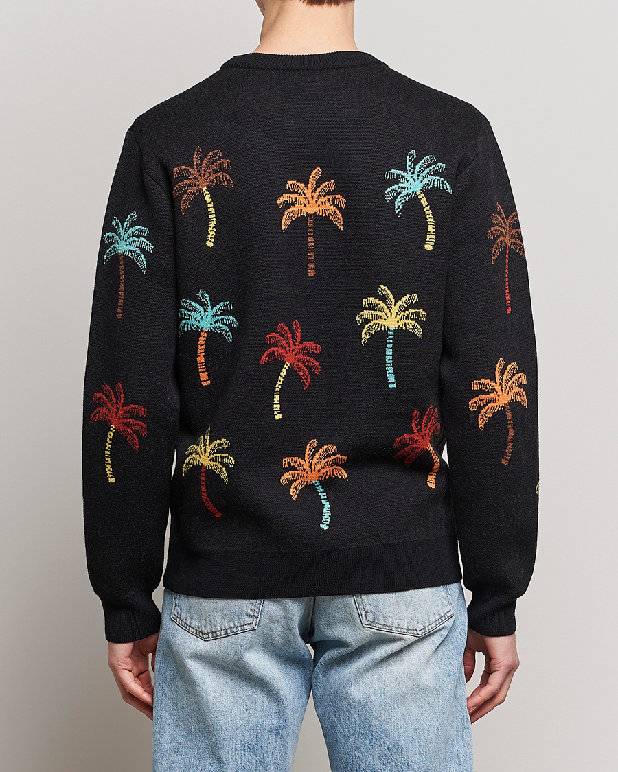 Herr | Tröjor | Alanui | Palm Tree Jacquard Sweater Black