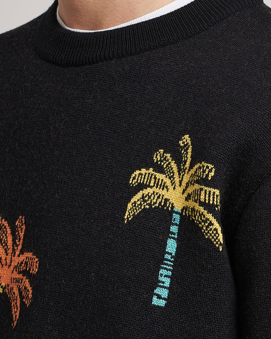 Herr | Tröjor | Alanui | Palm Tree Jacquard Sweater Black