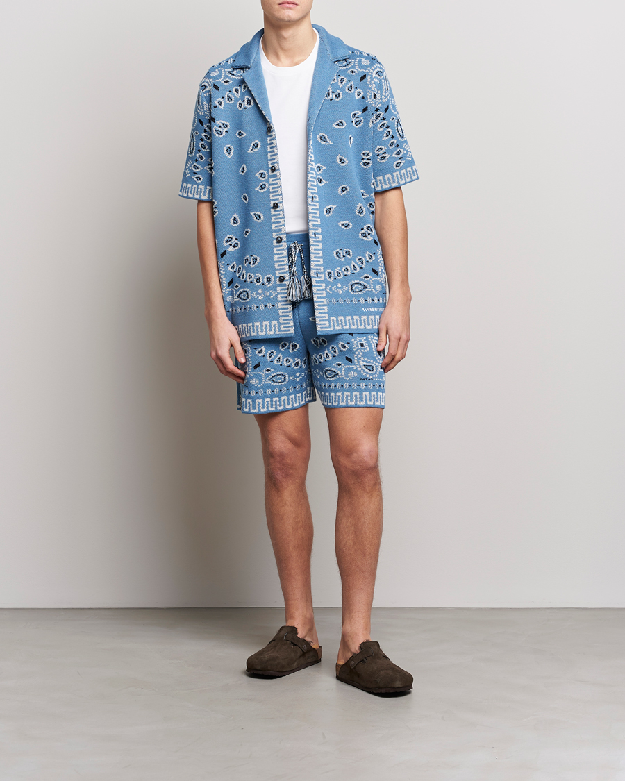 Herr | Skjortor | Alanui | Bandana Print Camp Shirt Light Blue