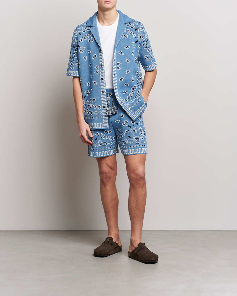 Herr | Shorts | Alanui | Bandana Print Shorts Light Blue