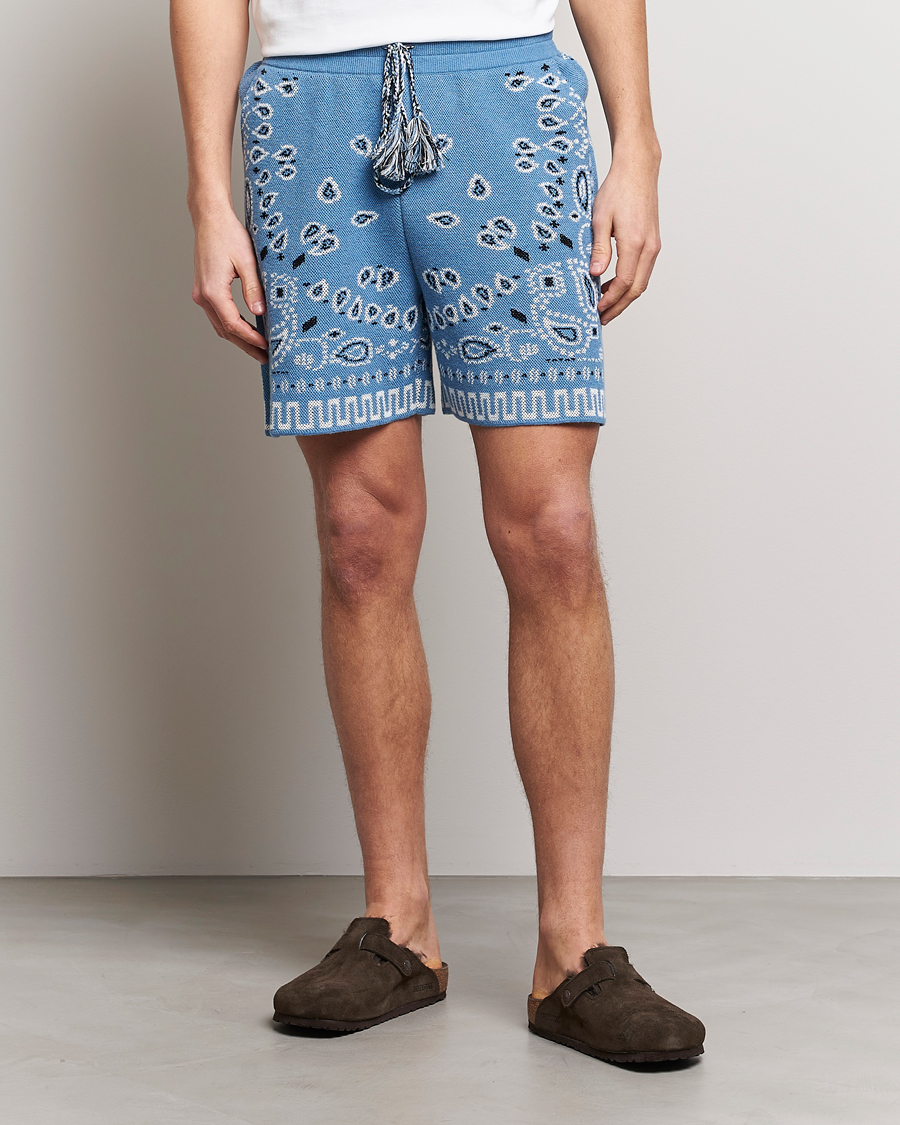 Herr | Shorts | Alanui | Bandana Print Shorts Light Blue