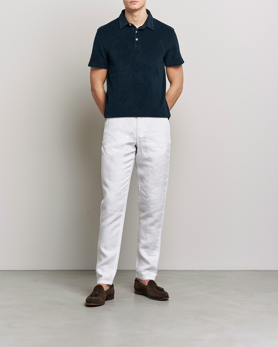 Herr | Pikéer | Altea | Short Sleeve Terry Polo Navy