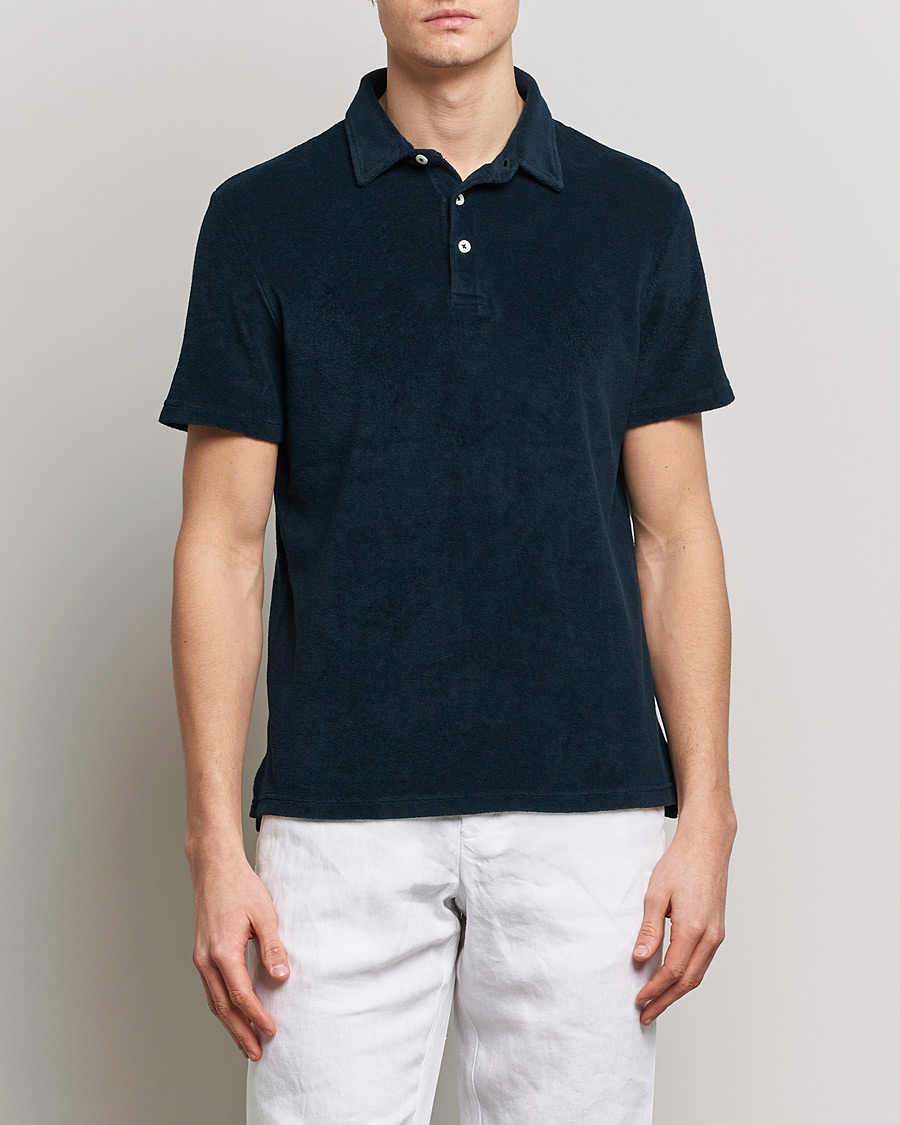 Herr | Pikéer | Altea | Short Sleeve Terry Polo Navy