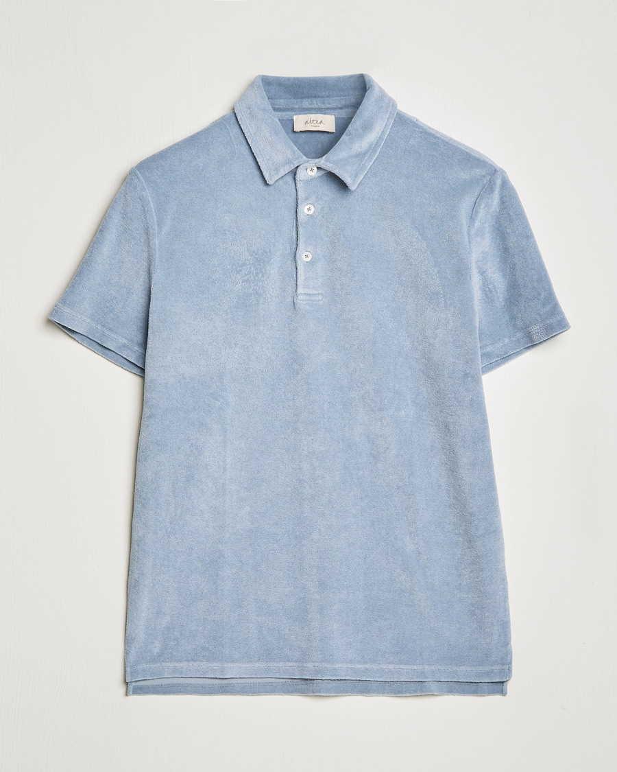 Herr | Pikéer | Altea | Short Sleeve Terry Polo Dusty Blue