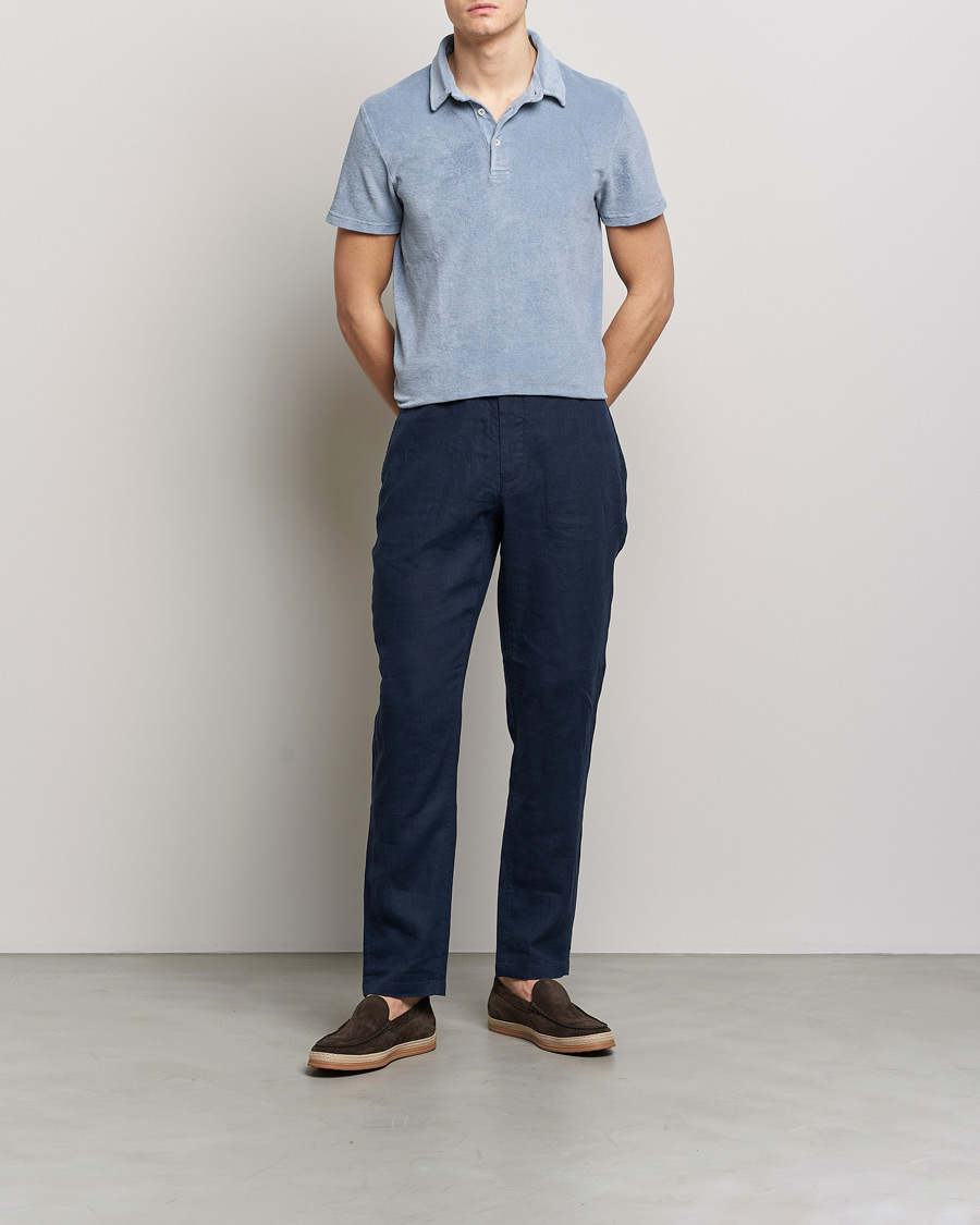 Herr | Pikéer | Altea | Short Sleeve Terry Polo Dusty Blue