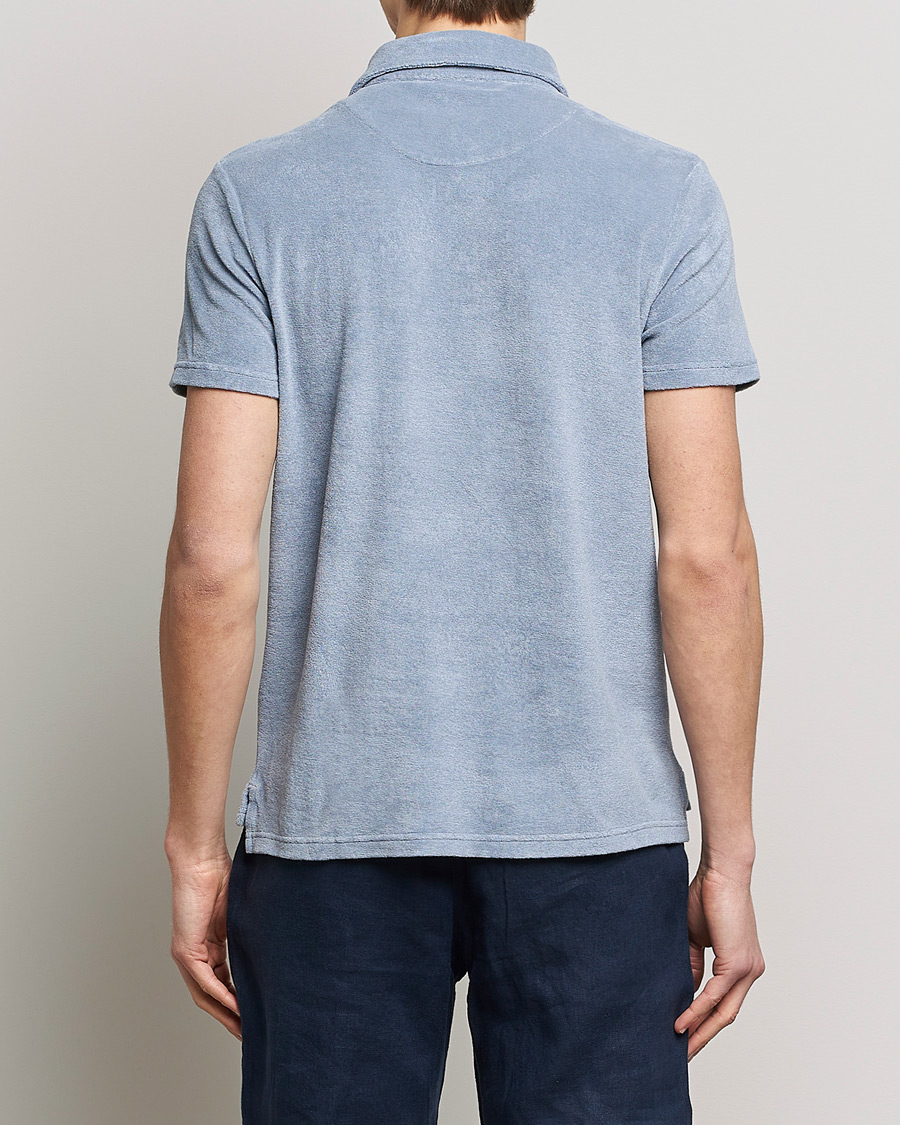 Herr | Pikéer | Altea | Short Sleeve Terry Polo Dusty Blue