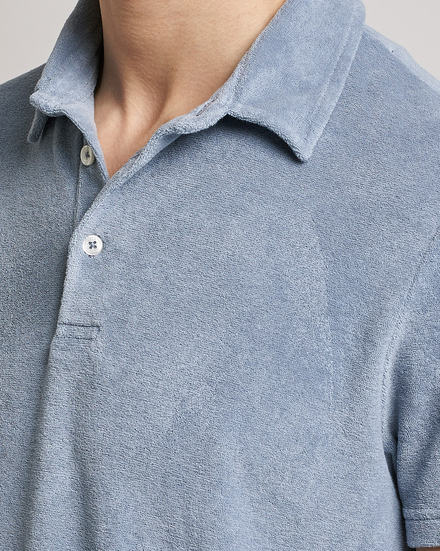 Herr | Pikéer | Altea | Short Sleeve Terry Polo Dusty Blue