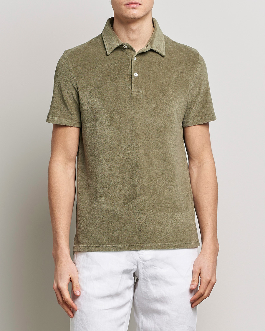 Herr | Pikéer | Altea | Short Sleeve Terry Polo Olive