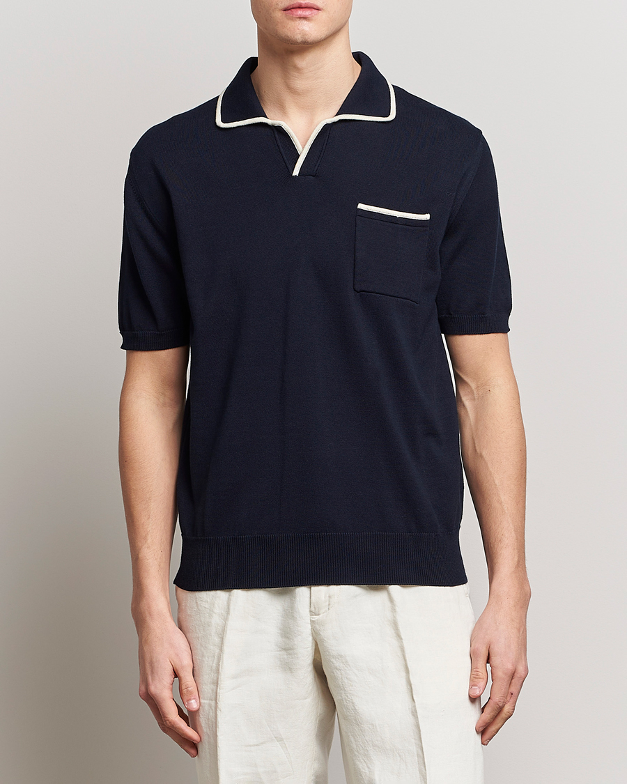 Herr | Pikéer | Altea | Short Sleeve Riviera Polo Navy