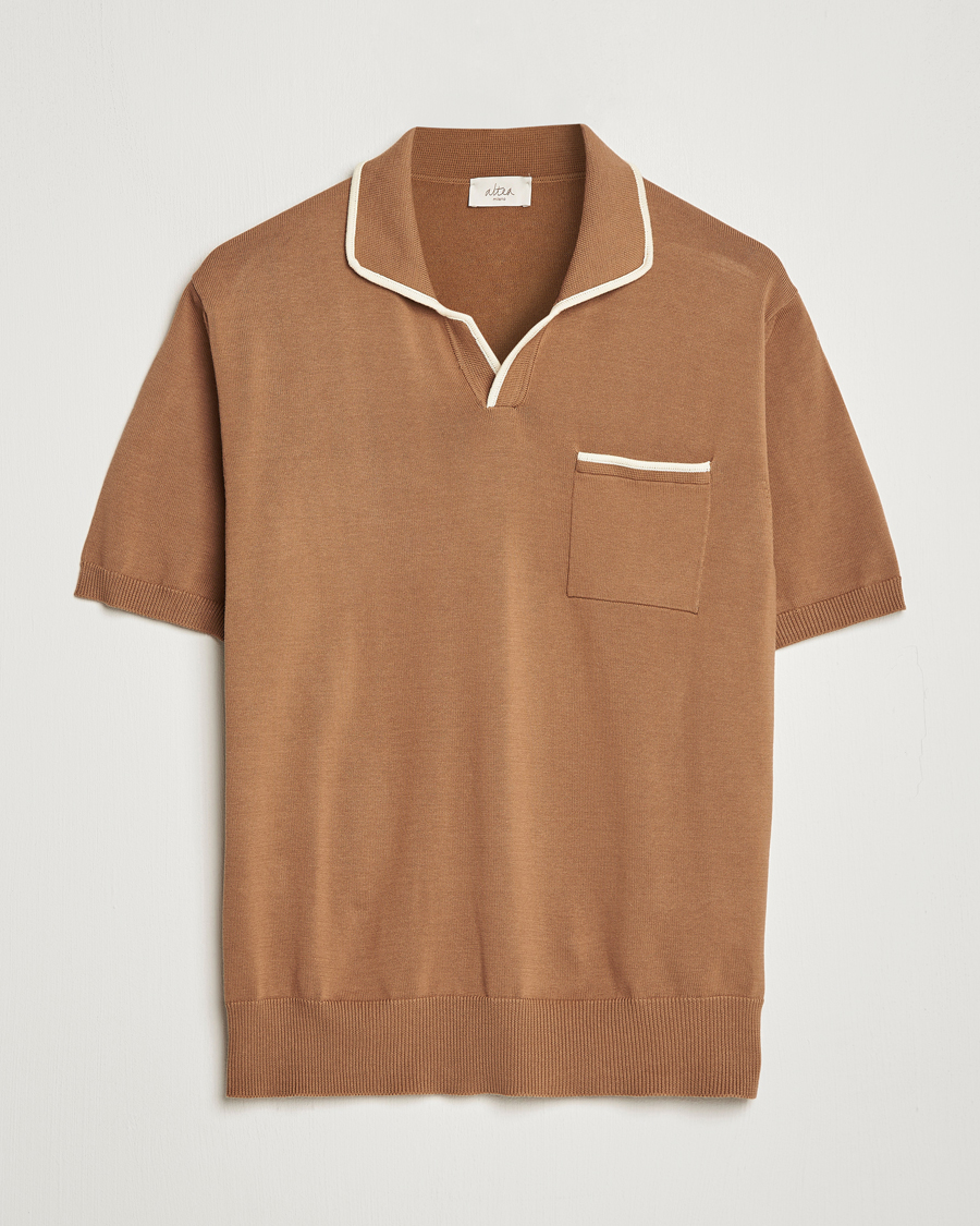 Herr | Pikéer | Altea | Short Sleeve Riviera Polo Tobacco