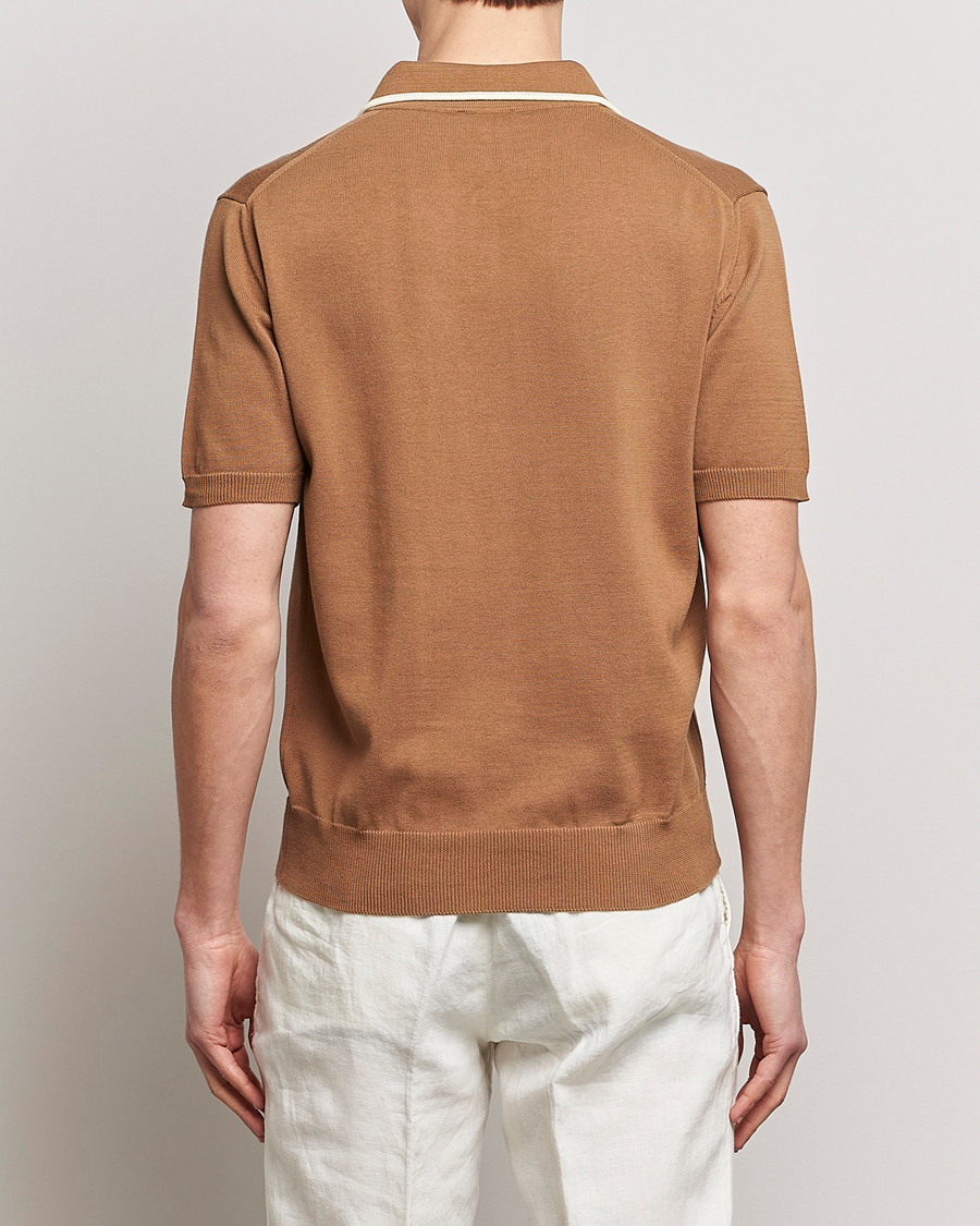 Herr | Pikéer | Altea | Short Sleeve Riviera Polo Tobacco