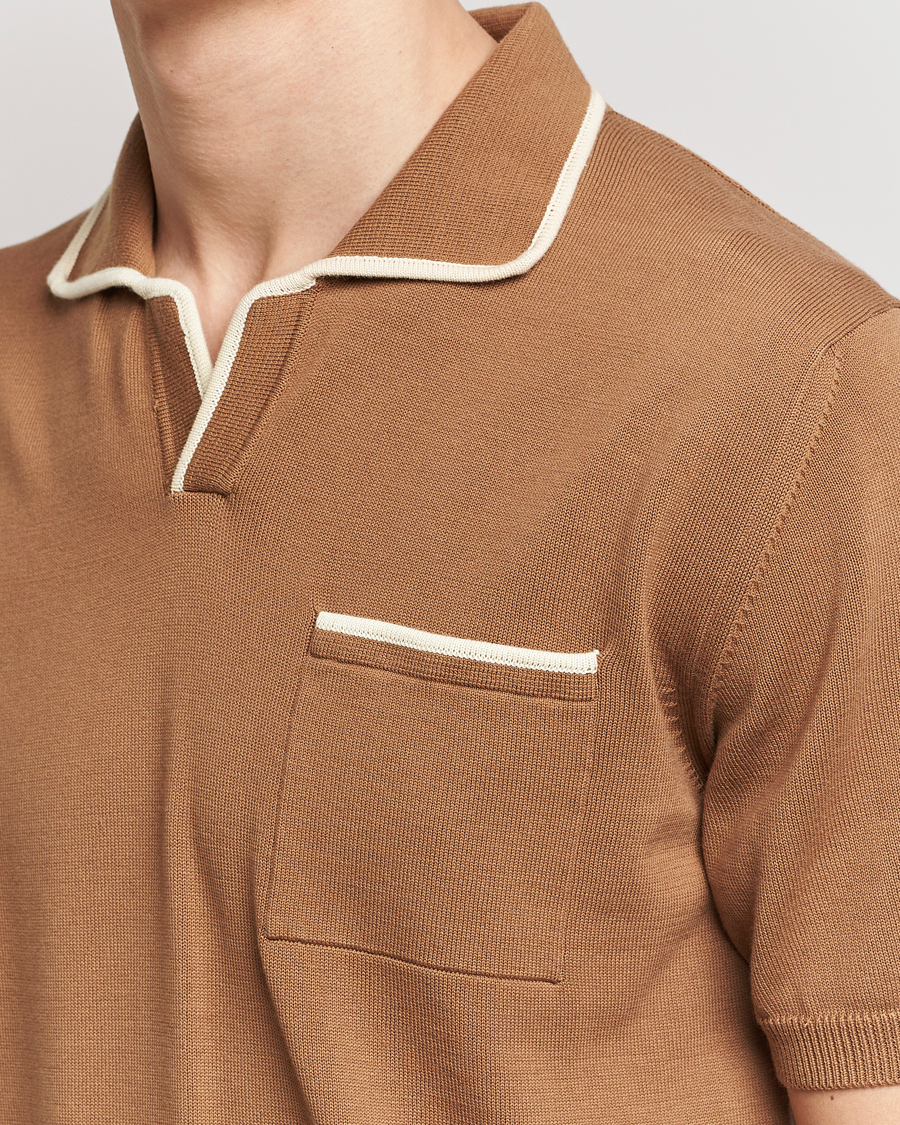 Herr | Pikéer | Altea | Short Sleeve Riviera Polo Tobacco