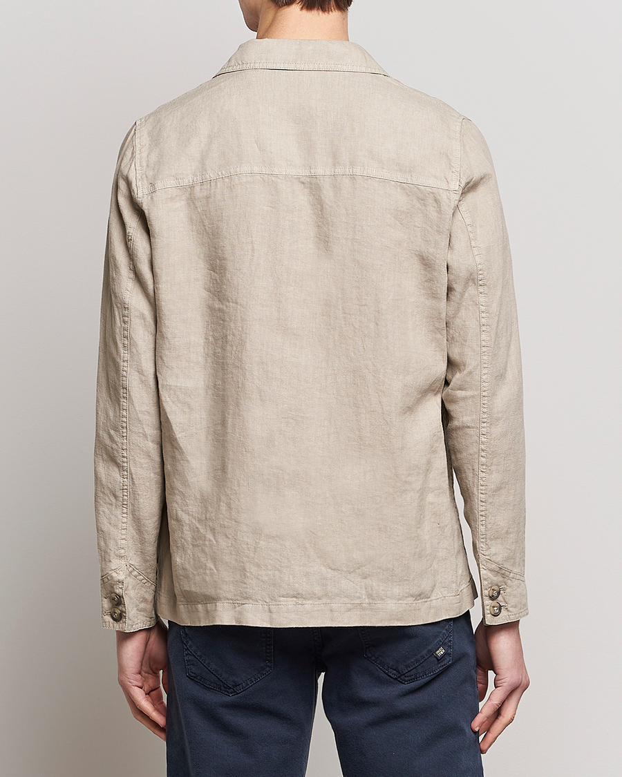 Herr | Skjortor | Altea | Linen Shirt Jacket Beige